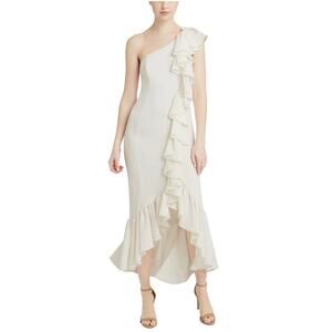 Cinq A Sept Jovette One Shoulder Midi Dress In Ivory. Size 0. NWOT